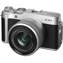 Fujifilm XA7 Mirrorless Camera with Silver XC 15-45mm Lens