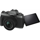 Fujifilm X-T200 Mirrorless Digital Camera, Dark Silver with Fujinon XC15-45 mm Optical Image Stabilisation Power Zoom Lens kit-(Any Colour)